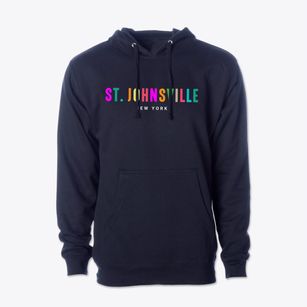 St. Johnsville New York Color Pop Cotton Hoodie Sweatshirt