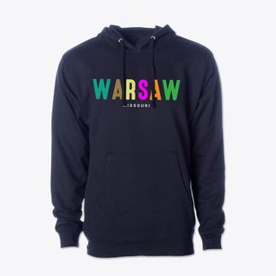 Warsaw Missouri Color Pop Cotton Hoodie Sweatshirt