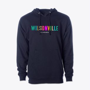 Wilsonville Alabama Color Pop Cotton Hoodie Sweatshirt