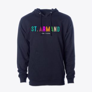 St. Armand New York Color Pop Cotton Hoodie Sweatshirt