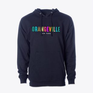 Orangeville New York Color Pop Cotton Hoodie Sweatshirt