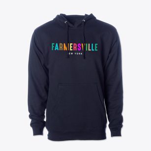 Farmersville New York Color Pop Cotton Hoodie Sweatshirt