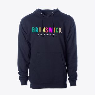 Brunswick North Carolina Color Pop Cotton Hoodie Sweatshirt