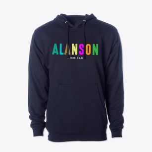 Alanson Michigan Color Pop Cotton Hoodie Sweatshirt
