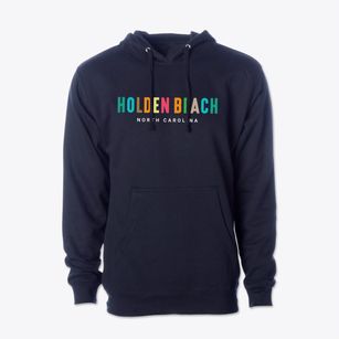 Holden Beach North Carolina Color Pop Cotton Hoodie Sweatshirt