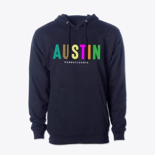 Austin Pennsylvania Color Pop Cotton Hoodie Sweatshirt