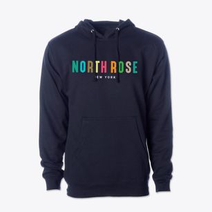 North Rose New York Color Pop Cotton Hoodie Sweatshirt