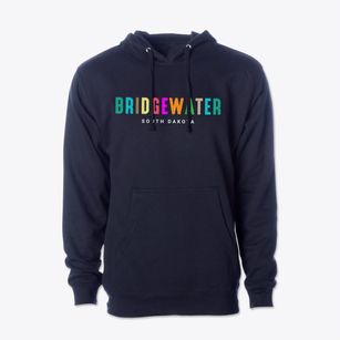 Bridgewater South Dakota Color Pop Cotton Hoodie Sweatshirt