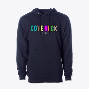 Cove Neck New York Color Pop Cotton Hoodie Sweatshirt