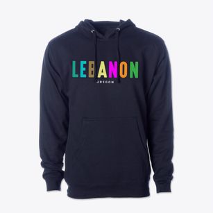 Lebanon Oregon Color Pop Cotton Hoodie Sweatshirt