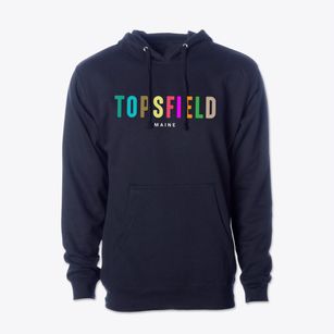 Topsfield Maine Color Pop Cotton Hoodie Sweatshirt