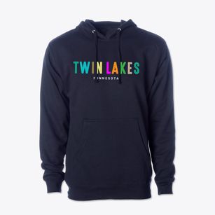 Twin Lakes Minnesota Color Pop Cotton Hoodie Sweatshirt