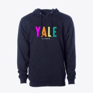 Yale Illinois Color Pop Cotton Hoodie Sweatshirt