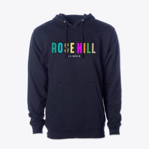 Rose Hill Illinois Color Pop Cotton Hoodie Sweatshirt
