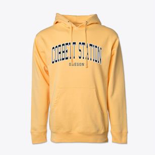 Corbett Station Oregon Traditional Cotton Hoodie Sweatshirt