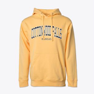 Cottonwood Falls Kansas Traditional Cotton Hoodie Sweatshirt