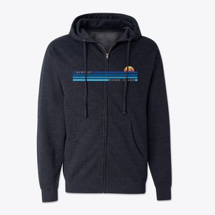 Newport Rhode Island Water View Cotton Zipper Hoodie Sweatshirt