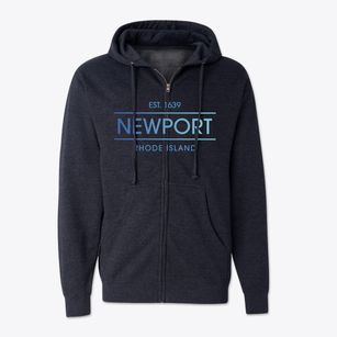 Newport Rhode Island Horizon Cotton Zipper Hoodie Sweatshirt