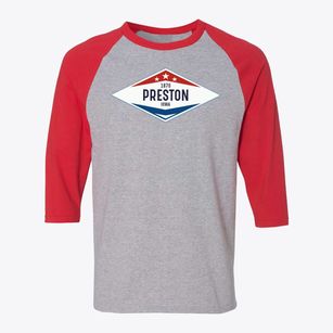 Preston Iowa Diamond Star Baseball Tee