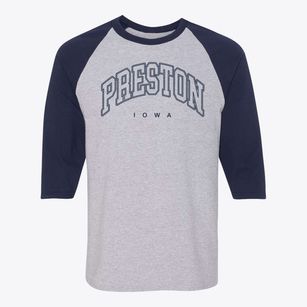Preston Iowa Inline Baseball Tee