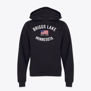 Briggs Lake Minnesota Patriot Youth Hoodie