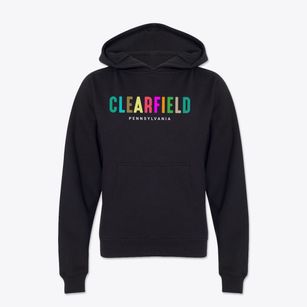 Clearfield Pennsylvania Color Pop Youth Hoodie
