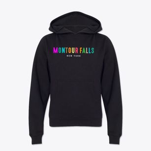Montour Falls New York Color Pop Youth Hoodie