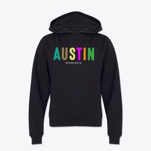 Austin Minnesota Color Pop Youth Hoodie