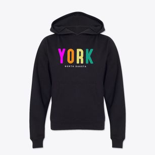 York North Dakota Color Pop Youth Hoodie
