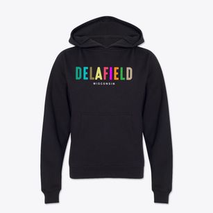 Delafield Wisconsin Color Pop Youth Hoodie