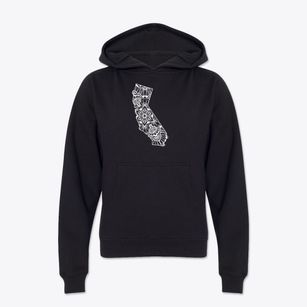  California Flower Art Youth Hoodie