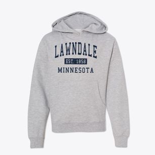 Lawndale Minnesota Classic Established Youth Hoodie