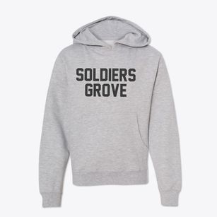 Soldiers Grove Wisconsin Classic Block Youth Hoodie