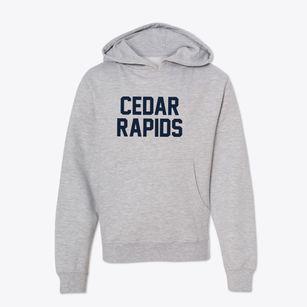 Cedar Rapids Iowa Classic Block Youth Hoodie