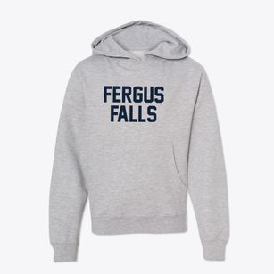 Fergus Falls Minnesota Classic Block Youth Hoodie