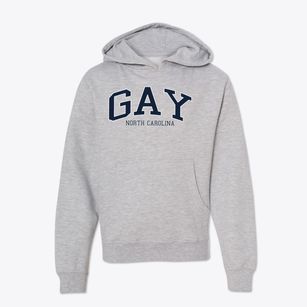 Gay North Carolina Traditional Youth Hoodie
