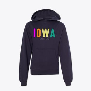 Iowa Louisiana Color Pop Youth Hoodie