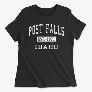 Post Falls Idaho Classic Established Women's Cotton T-Shirt