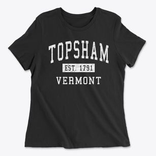 Topsham Vermont Classic Established Women's Cotton T-Shirt