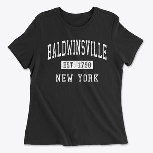 Baldwinsville New York Classic Established Women's Cotton T-Shirt