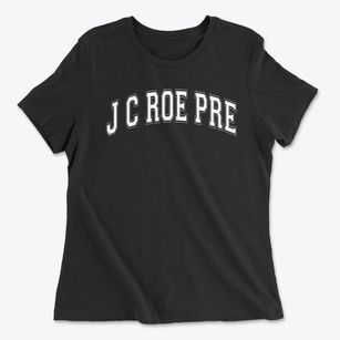 J C Roe Prekindergarten Center Varsity Arch Women's Cotton T-Shirt
