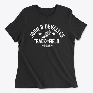 John B Devalles Elementary School Track and Field Women's Cotton T-Shirt