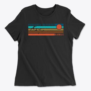 Honaunau-napoopoo Hawaii Blissful Sunset Women's Cotton T-Shirt