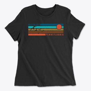 Waymart Pennsylvania Blissful Sunset Women's Cotton T-Shirt
