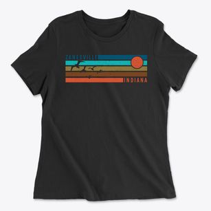 Zanesville Indiana Blissful Sunset Women's Cotton T-Shirt