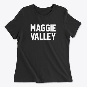 Maggie Valley North Carolina Classic Block Women's Cotton T-Shirt