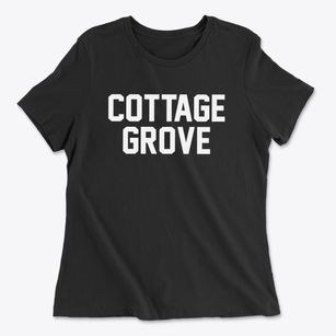 Cottage Grove Oregon Classic Block Women's Cotton T-Shirt
