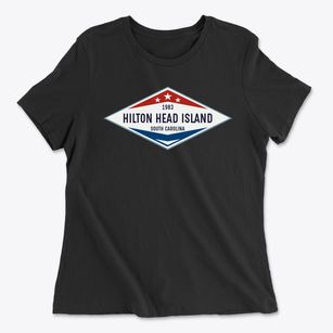 Hilton Head Island South Carolina Diamond Star Women's Cotton T-Shirt