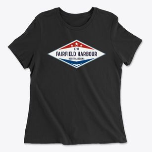 Fairfield Harbour North Carolina Diamond Star Women's Cotton T-Shirt