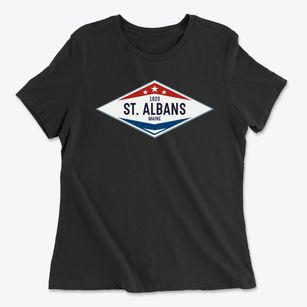 St. Albans Maine Diamond Star Women's Cotton T-Shirt